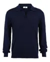 M Missoni Long Sleeve Zig Zag Knit Polo Sweater In Multi