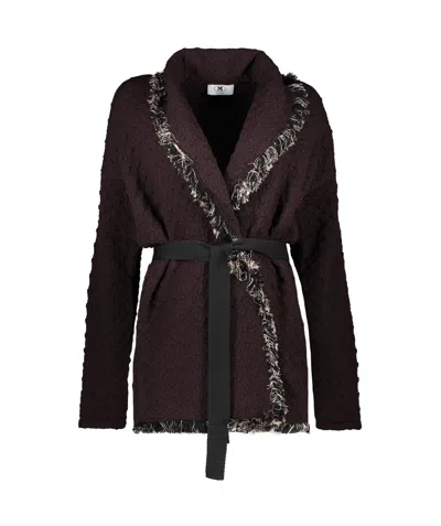 M Missoni Long-sleeved Cardigan In Black