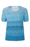 M Missoni Wave-pattern Knit Sweater In Blue