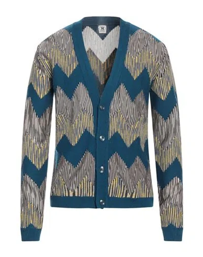 M Missoni Man Cardigan Blue Size L Wool, Viscose