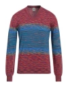 M Missoni Man Sweater Brick Size L Wool In Red