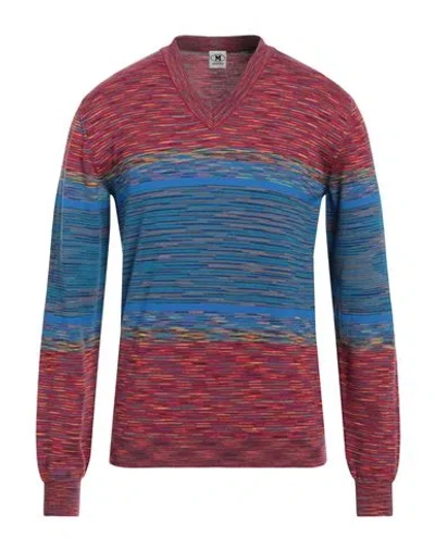 M Missoni Man Sweater Brick Size L Wool In Red