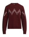M Missoni Man Sweater Burgundy Size Xxl Wool