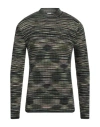 M Missoni Man Sweater Dark Green Size L Wool, Viscose