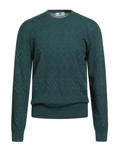 M Missoni Man Sweater Deep Teal Size Xxl Cotton, Viscose In Green