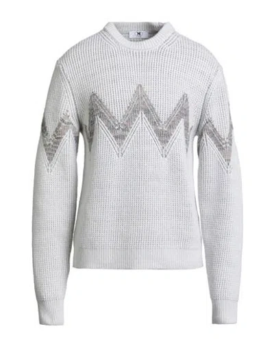 M Missoni Man Sweater Light Grey Size Xxl Wool In Gray