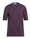 M Missoni Man Sweater Purple Size Xl Cotton