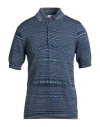 M Missoni Man Sweater Slate Blue Size M Viscose, Cotton In Blue