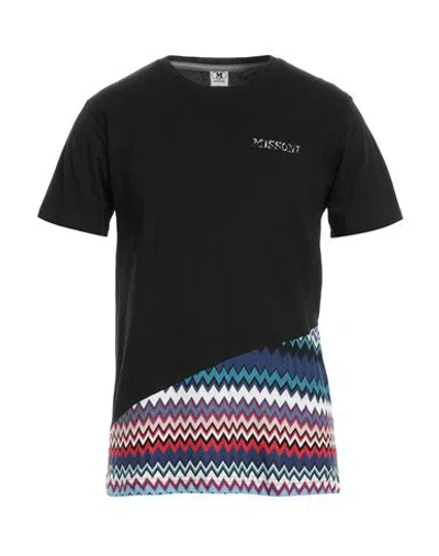 M Missoni Man T-shirt Black Size Xl Cotton