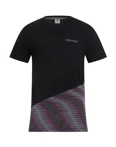 M Missoni Man T-shirt Black Size Xl Cotton