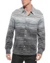 M Missoni Shaded Slub Button-up Shirt In Gold