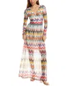M Missoni Maxi Dress In White