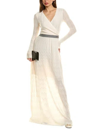 M Missoni Maxi Dress In White