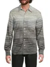 M Missoni Men's Slub Striped Cotton Shirt In Neutral