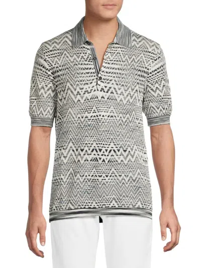 M Missoni Men's Zig-zag Polo Shirt