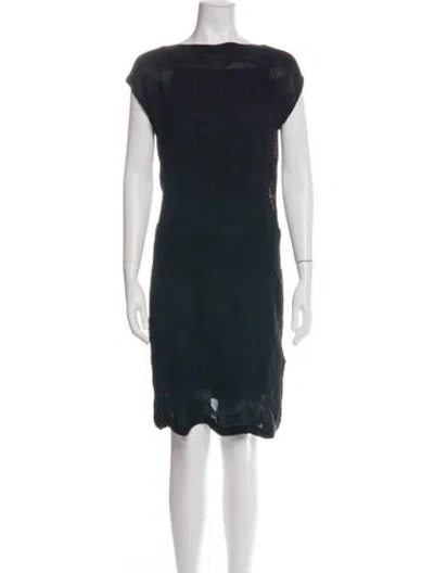 Pre-owned M Missoni Merino Wool Knee-length Dress In Black