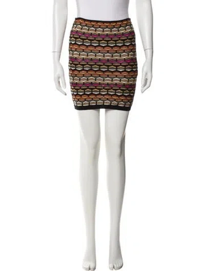 Pre-owned M Missoni Merino Wool Mini Skirt In Black