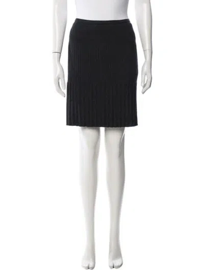 Pre-owned M Missoni Merino Wool Mini Skirt In Gray