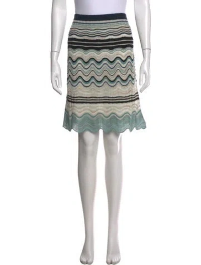 Pre-owned M Missoni Merino Wool Mini Skirt In Neutral