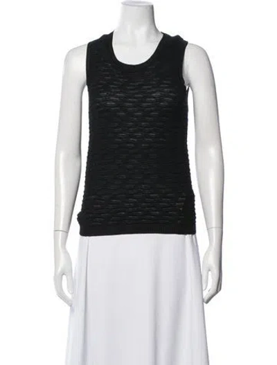 Pre-owned M Missoni Merino Wool Patterned Sweater In Black