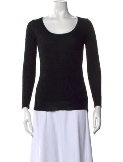 Pre-owned M Missoni Merino Wool Patterned Sweater In Black