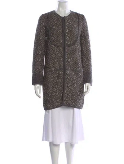 Pre-owned M Missoni Merino Wool Patterned Sweater In Gray
