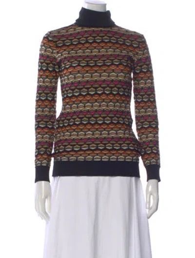 Pre-owned M Missoni Merino Wool Patterned Sweater In Multi