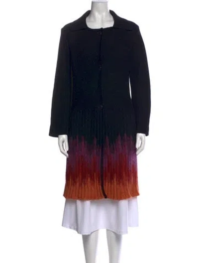 Pre-owned M Missoni Merino Wool Printed Sweater In Black