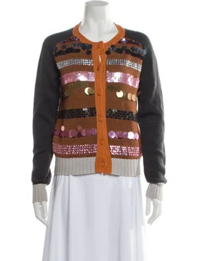 Pre-owned M Missoni Merino Wool Printed Sweater In Multi