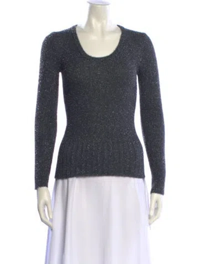 Pre-owned M Missoni Merino Wool Scoop Neck Sweater In Multi