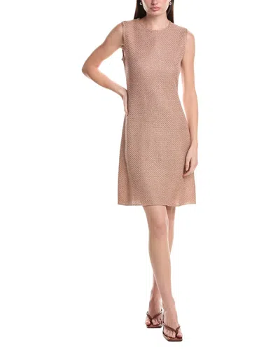 M Missoni Metallic Crochet Mini Dress In Pink