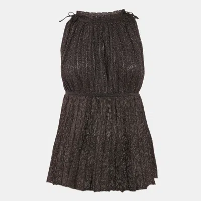Pre-owned M Missoni Metallic Patterned Lurex Knit Sleeveless Top L