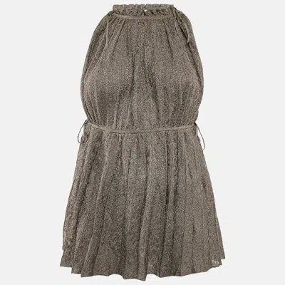 Pre-owned M Missoni Metallic Patterned Lurex Knit Sleeveless Top L