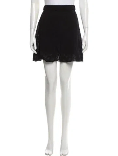 Pre-owned M Missoni Mini Skirt In Black