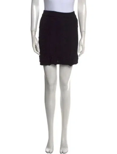 Pre-owned M Missoni Mini Skirt In Black