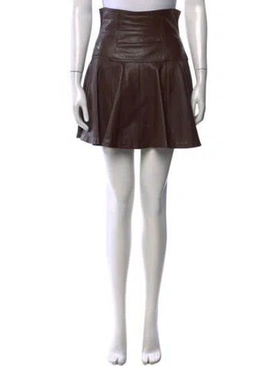 Pre-owned M Missoni Mini Skirt In Brown