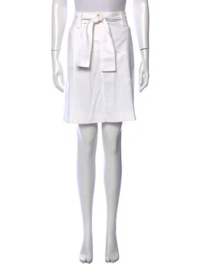 Pre-owned M Missoni Mini Skirt In White
