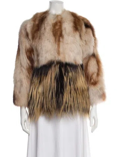 Pre-owned M Missoni Missoni Fox Fur Jacket In Neutral