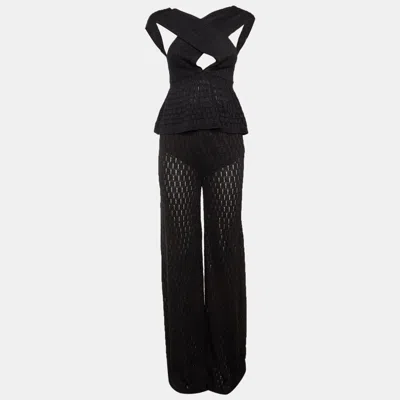 M Missoni Missoni Midnight Blue Lurex Knit Top & Pants Set