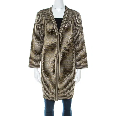 M Missoni Missoni Multicolor Striped Lurex Knitted Long Cardigan
