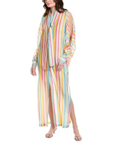 M Missoni Missoni Silk Caftan In Yellow
