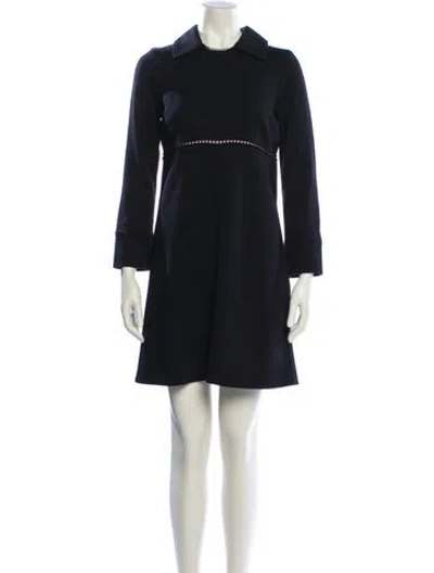 Pre-owned M Missoni Mock Neck Mini Dress In Black