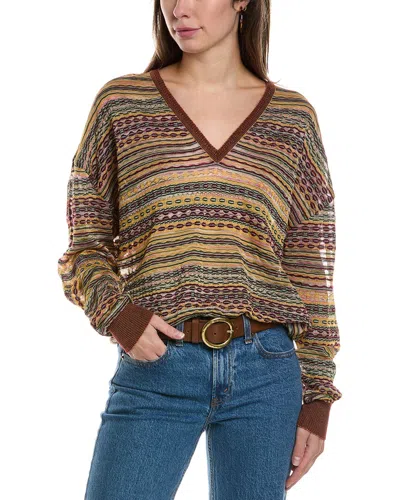 M Missoni Mohair & Alpaca-blend Top In Brown