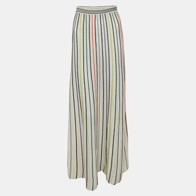 Pre-owned M Missoni Multicolor Lurex Knit Fabric Maxi Skirt L
