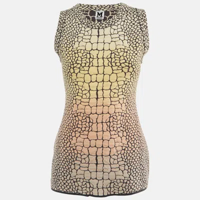Pre-owned M Missoni Multicolor Ombre Jacquard Knit Sleeveless Top M