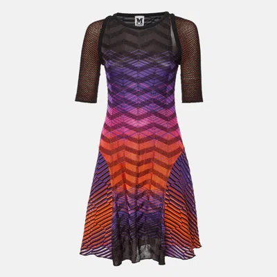 M Missoni Multicolor Pattered Jersey Midi Dress