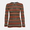 M Missoni Multicolor Patterned Knit Top In Multi