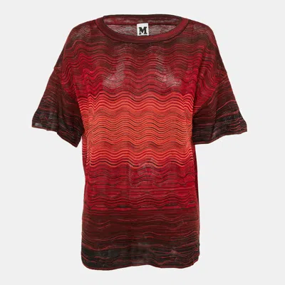 Pre-owned M Missoni Multicolor Patterned Knit Top M