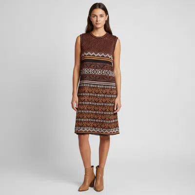 Pre-owned M Missoni Multicolor Patterned Lurex Knit Mini Dress Xl