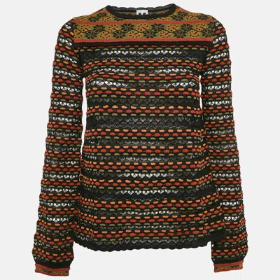 M Missoni Multicolor Pointelle Knit Top